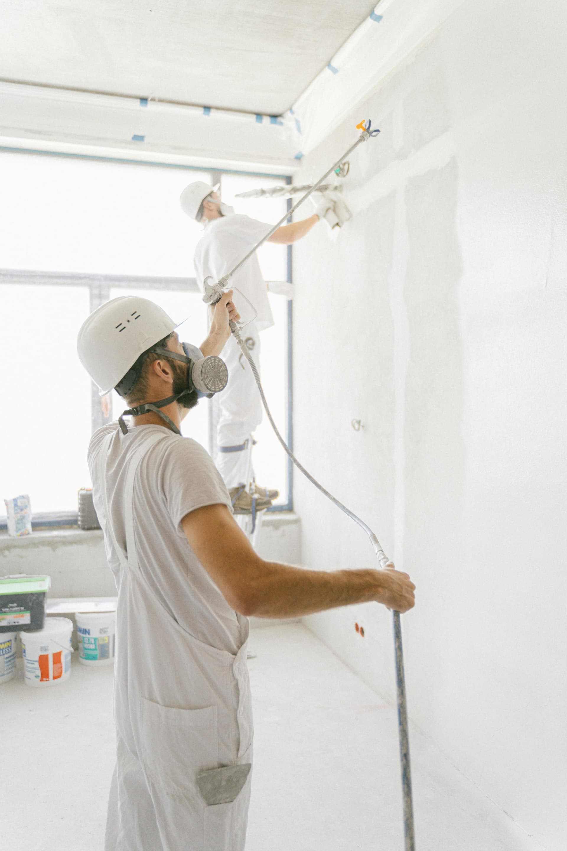 Interior painter at work
